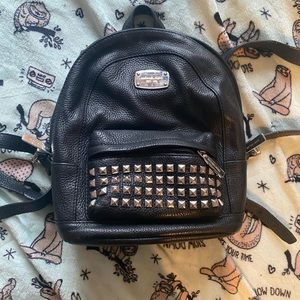 Michael kors studded mini backpack  purse